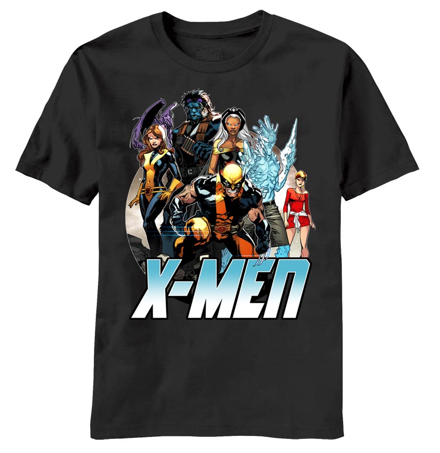 X-Men Locked Hedron Black T-Shirt Large