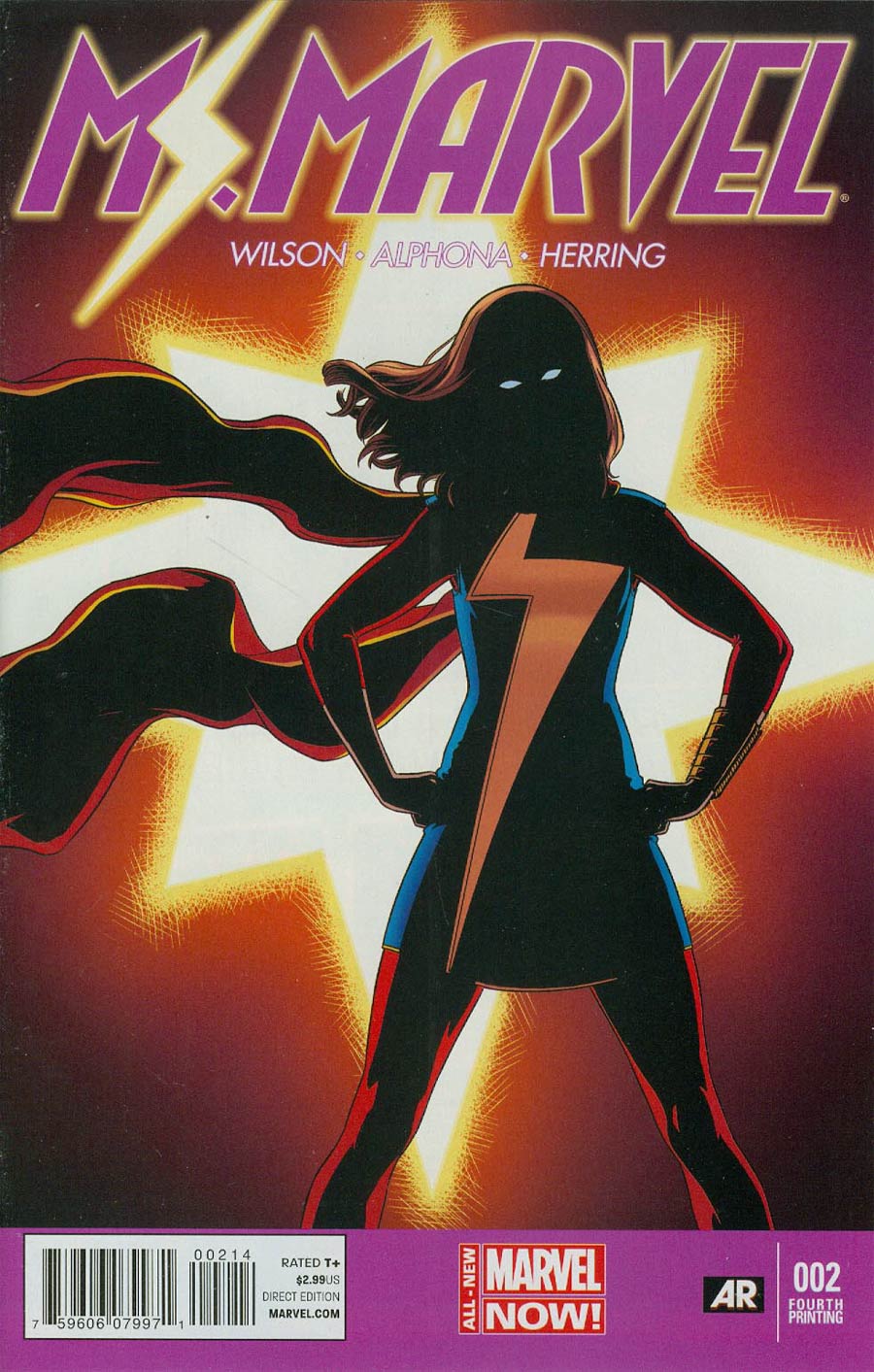 Ms Marvel Vol 3 #2 Cover E 4th Ptg Jamie McKelvie Variant Cover