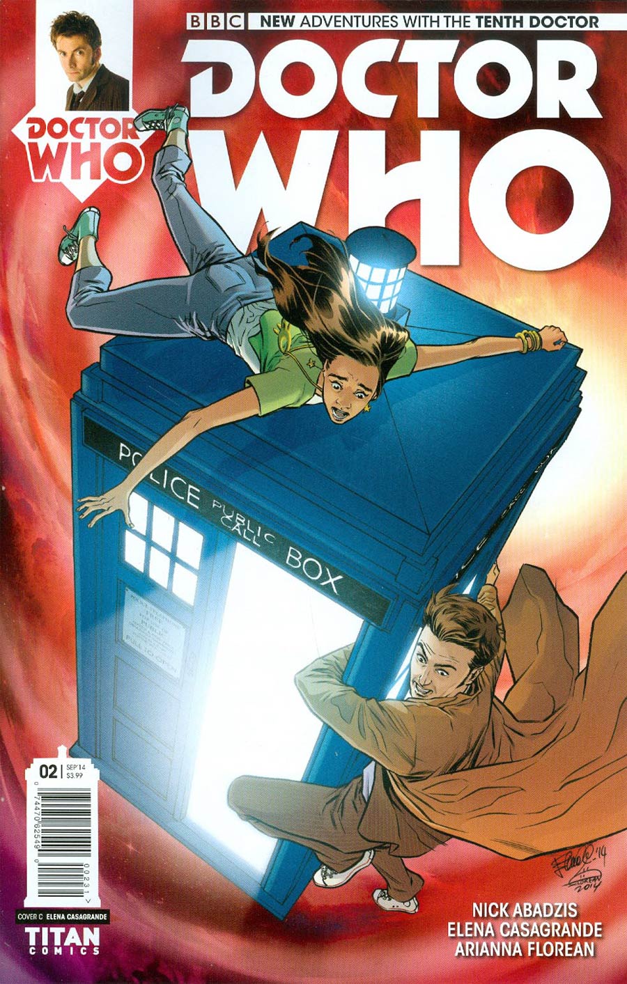 Doctor Who 10th Doctor #2 Cover C Incentive Elena Casagrande Color Variant Cover