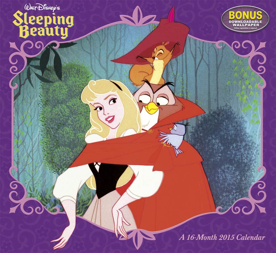 Disney Sleeping Beauty 2015 12x11-inch Wall Calendar