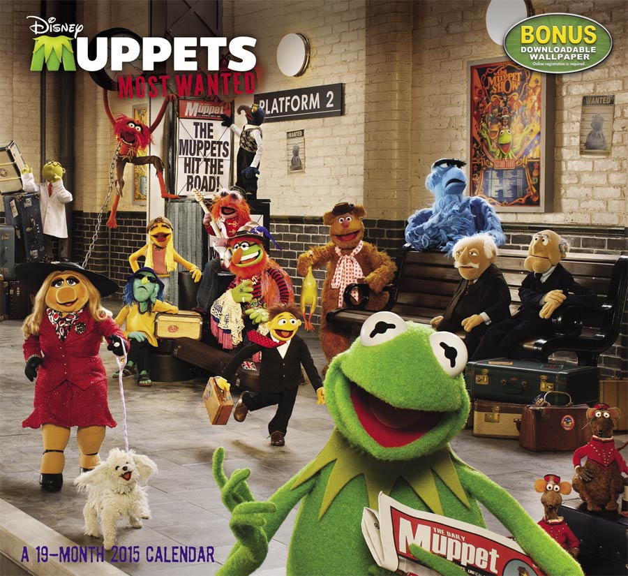 Disney The Muppets Most Wanted 2015 12x11-inch Wall Calendar