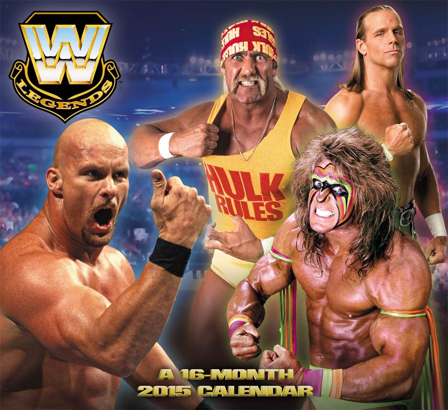 WWE Legends 2015 12x11-inch Wall Calendar