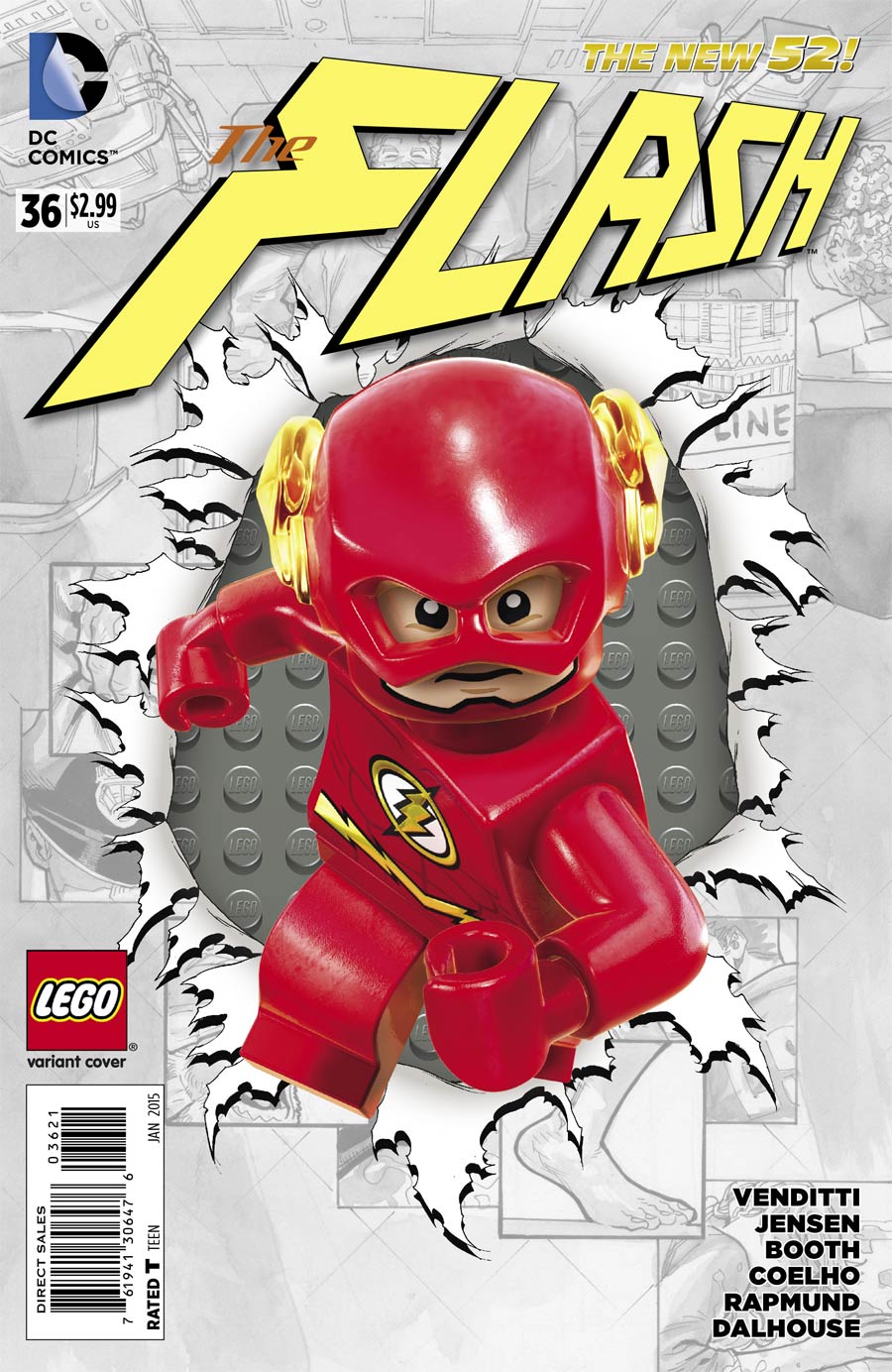 Flash Vol 4 #36 Cover B Variant DC Lego Cover
