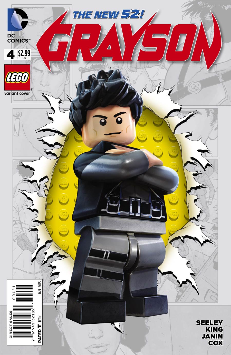 Grayson #4 Cover B Variant Lego Cover