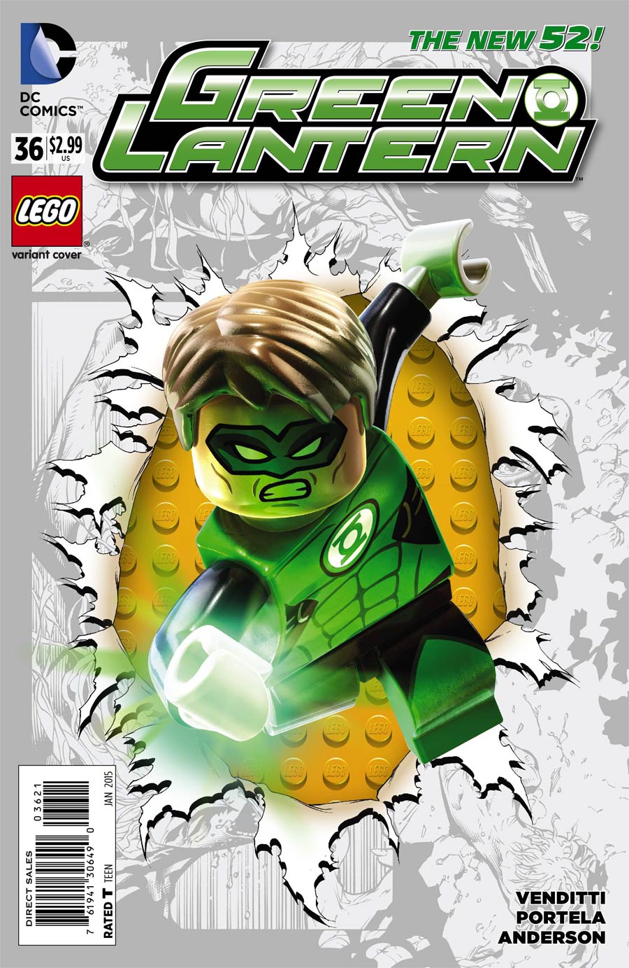 Green Lantern Vol 5 #36 Cover B Variant Lego Cover (Godhead Act 2 Part 1)