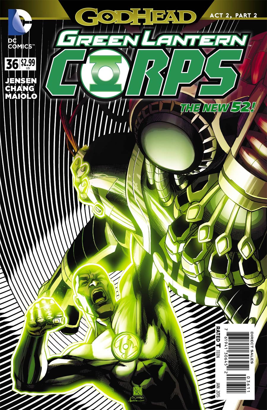 Green Lantern Corps Vol 3 #36 Cover A Regular Bernard Chang Cover (Godhead Act 2 Part 2)