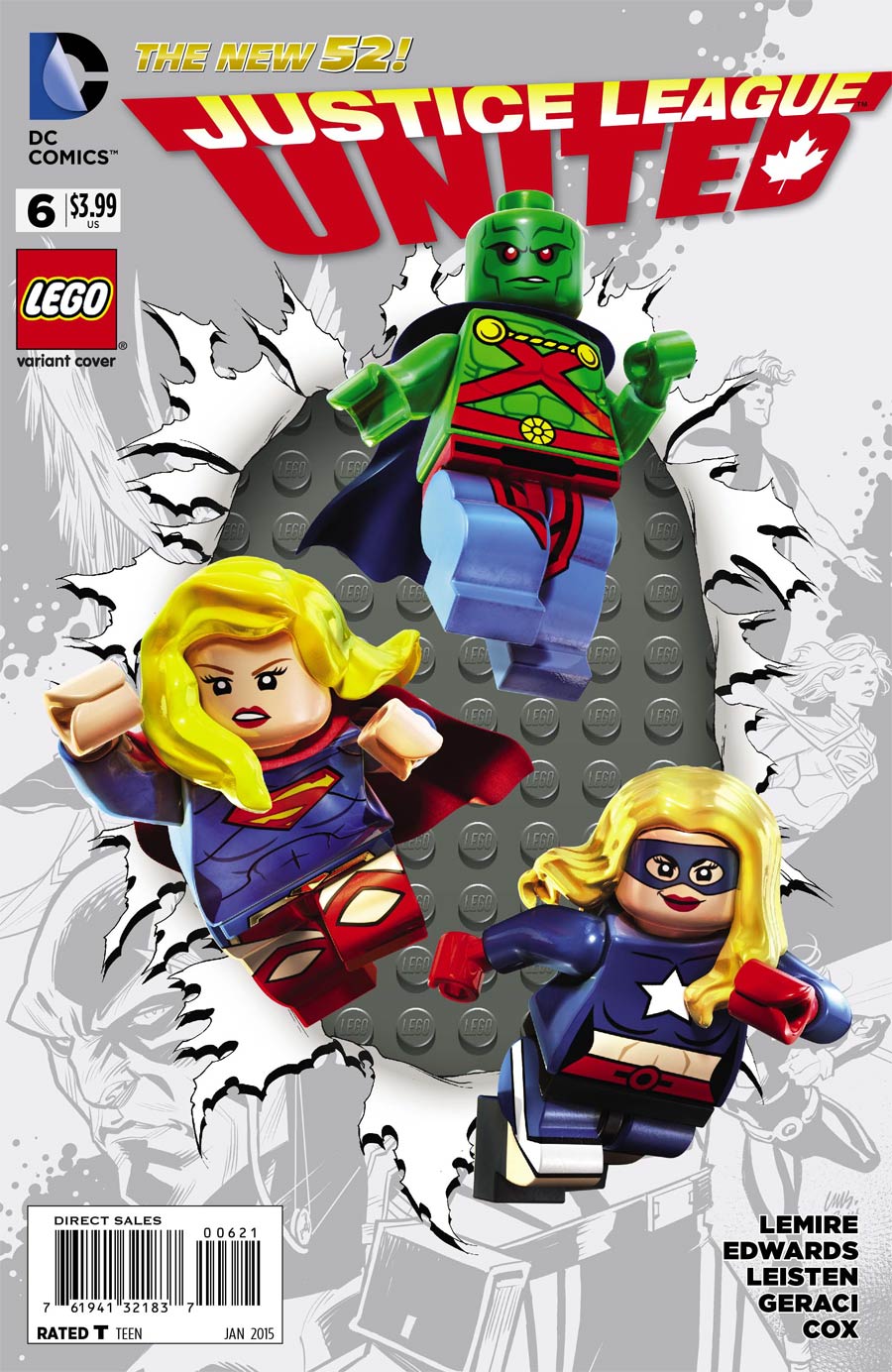Justice League United #6 Cover B Variant DC Lego Cover