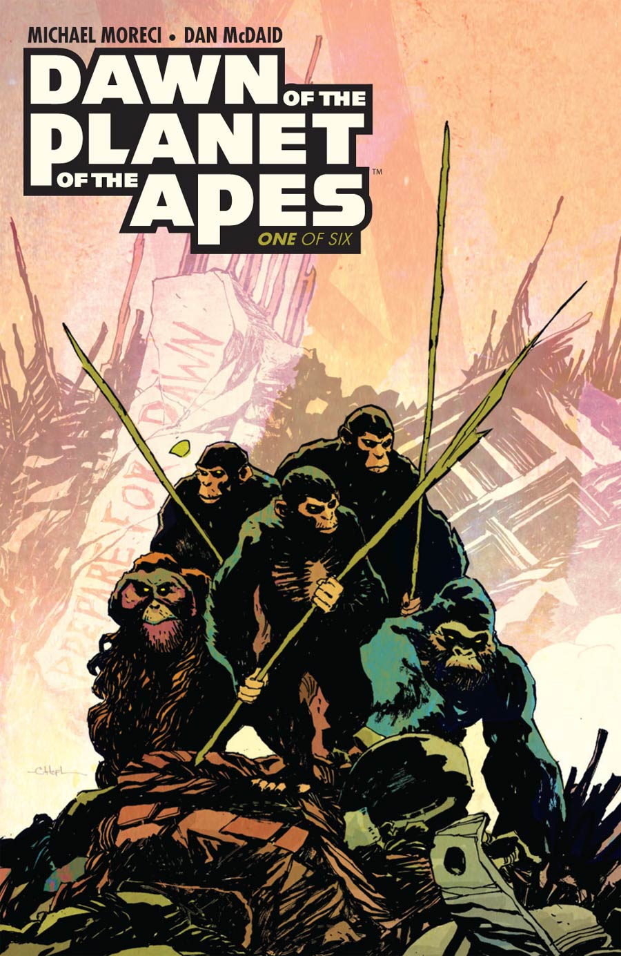 Dawn Of The Planet Of The Apes #1 Cover A Regular Christopher Mitten Cover