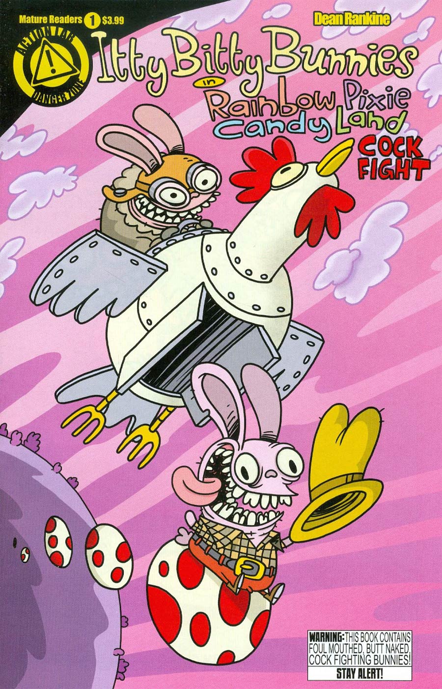 Itty Bitty Bunnies In Rainbow Pixie Candy Land Cock Fight One Shot Cover A Regular Dean Rankine Cover