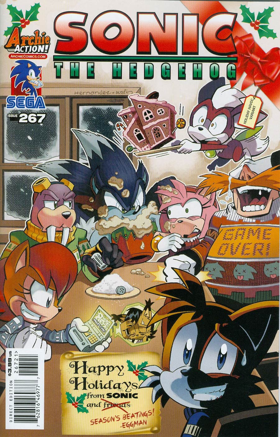 Sonic The Hedgehog Vol 2 #267 Cover B Variant Holiday Havoc Cover