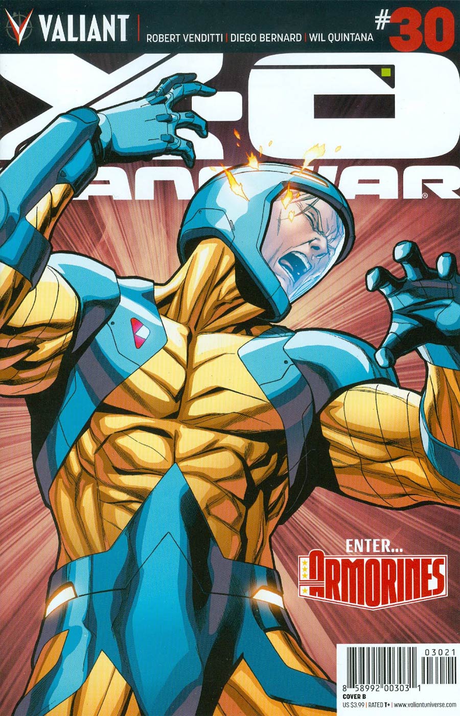 X-O Manowar Vol 3 #30 Cover B Regular Clayton Henry Interlocking Cover (2 Of 2)