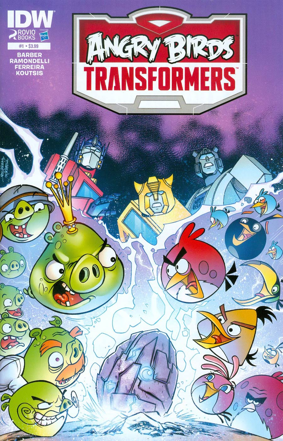 Angry Birds Transformers #1 Cover A Regular Marcelo Ferreira Cover