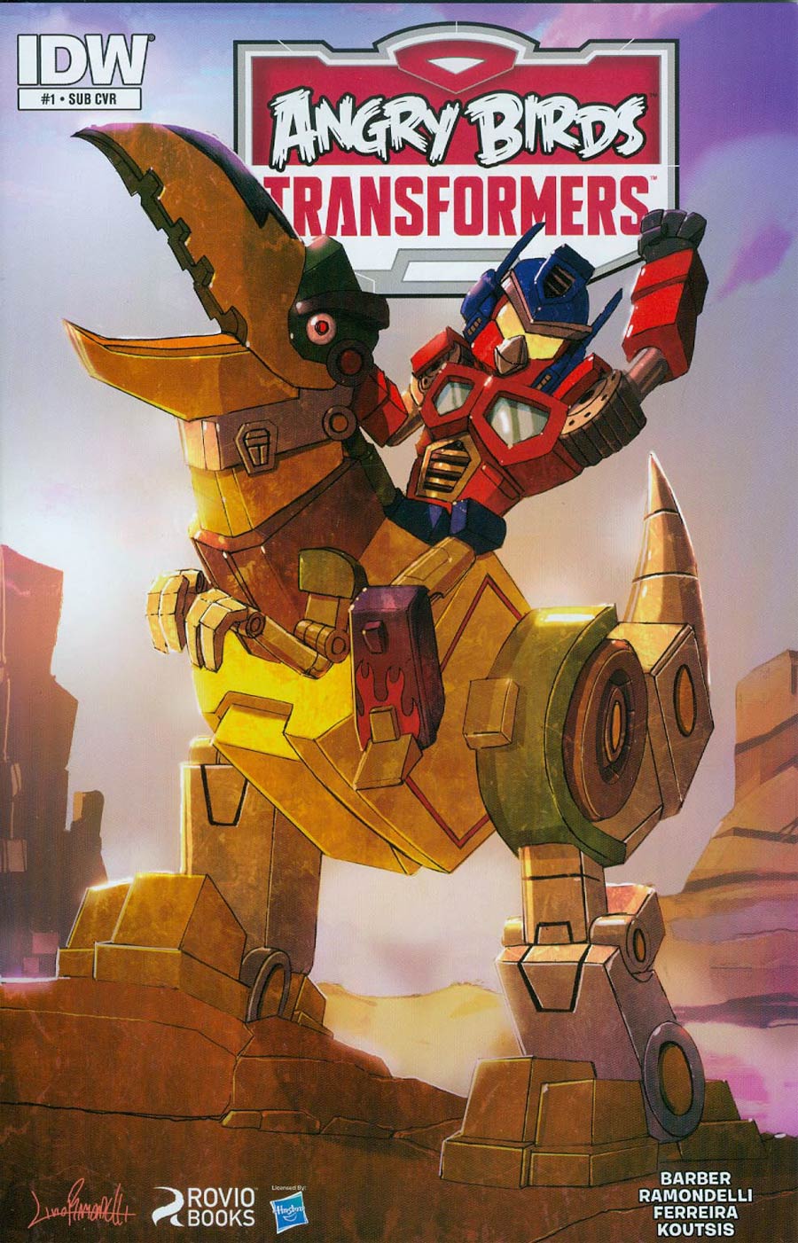 Angry Birds Transformers #1 Cover B Variant Livio Ramondelli Subscription Cover