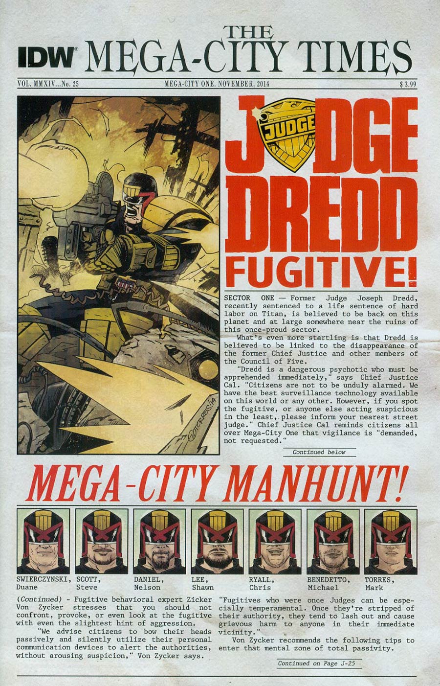 Judge Dredd Vol 4 #25 Cover A Regular Mark Torres Cover