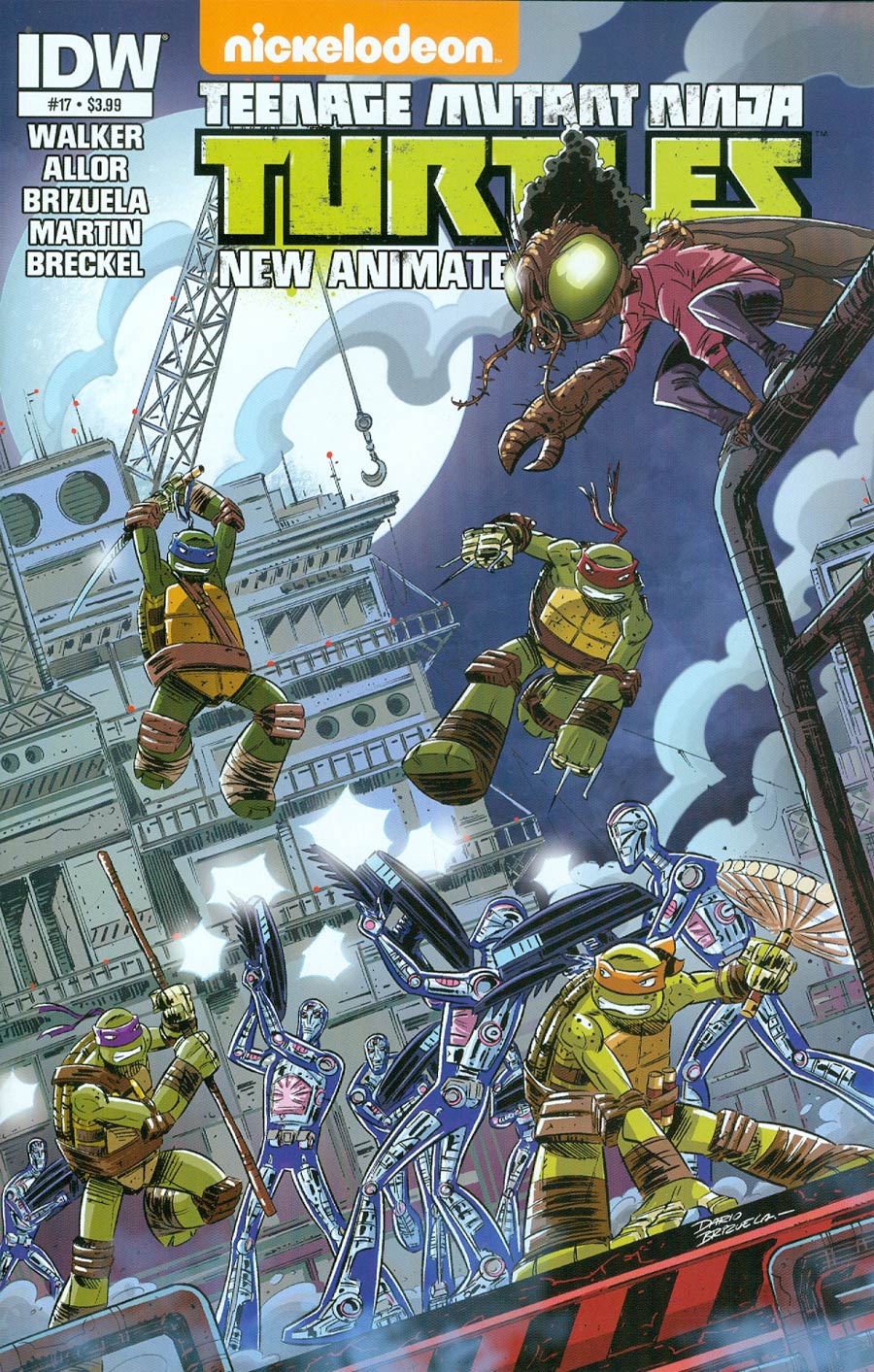 Teenage Mutant Ninja Turtles New Animated Adventures #17 Cover A Regular Dario Brizuela Cover