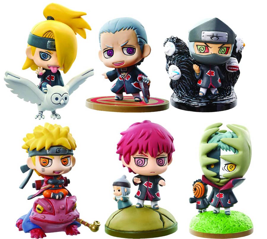 Naruto & Akatsuki Part 1 Petit Chara Land Blind Mystery Box 6-Piece Display