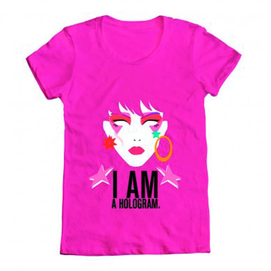 Jem I Am A Hologram Pink T-Shirt Large