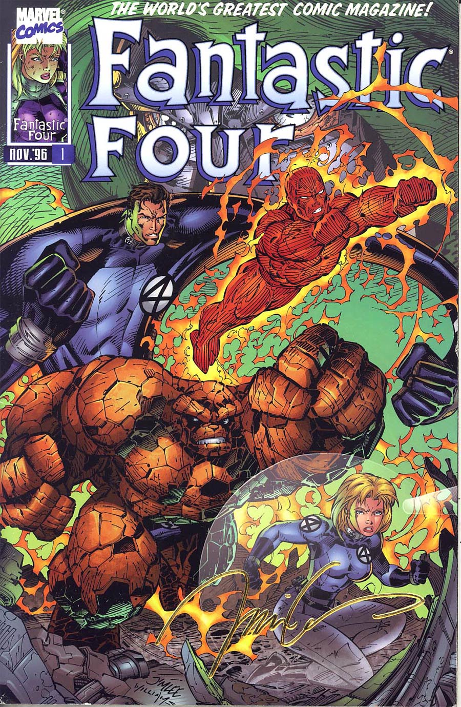 Fantastic Four Vol 2 #1 Cover D Gold Signature Edition Without Certificate