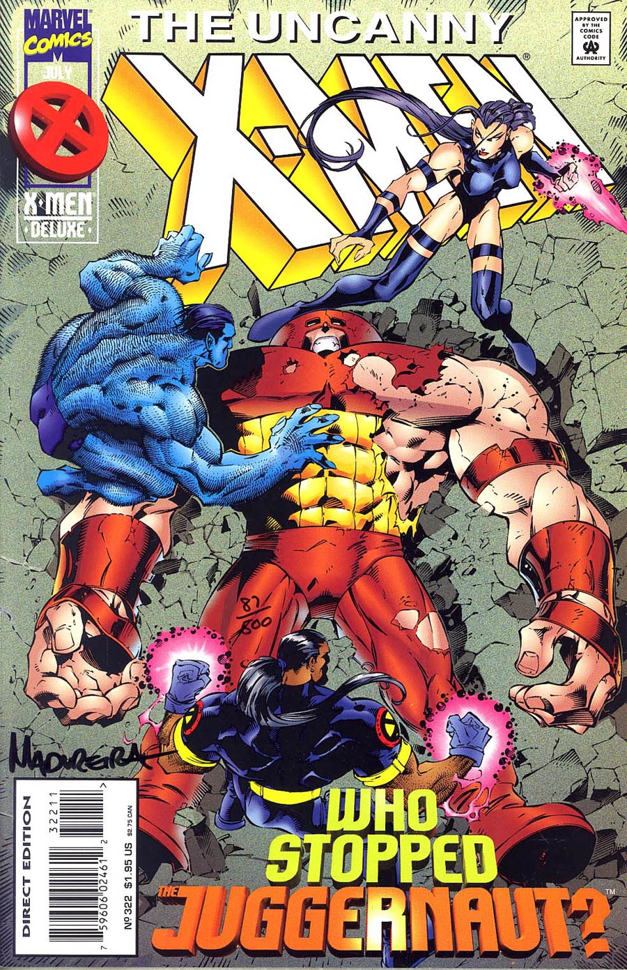 Uncanny X-Men #322 Cover B DF Signed Joe Madureira