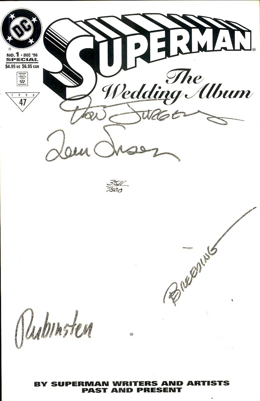 Superman The Wedding Album #1 DF Signed Dan Jurgens & Louise Simonson