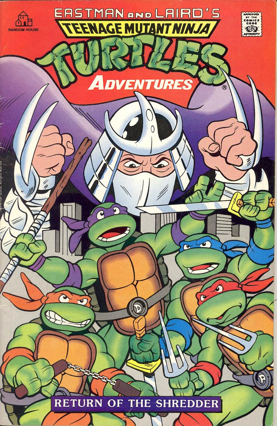 Teenage Mutant Ninja Turtles Adventures Return of the Shredder Cover A 1st printing