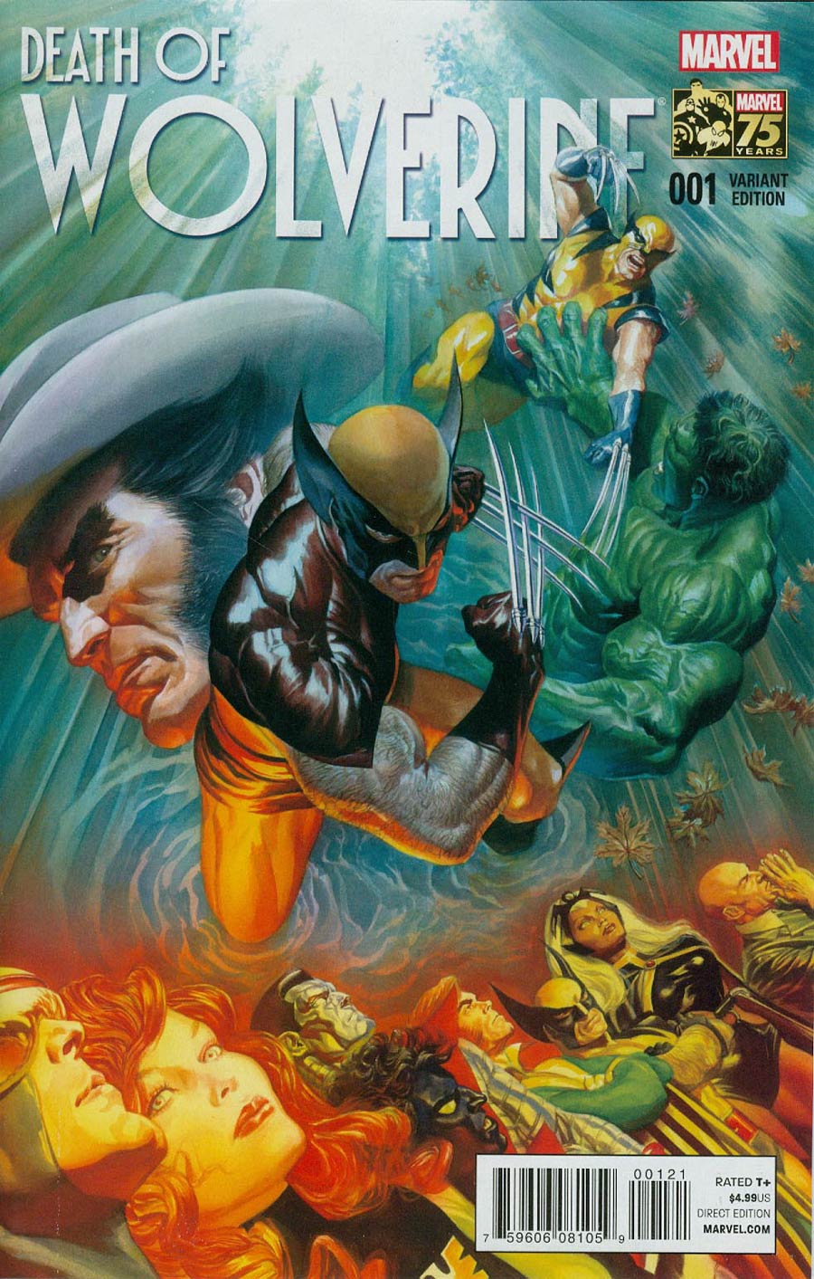 Death Of Wolverine #1 Cover G Incentive Alex Ross 75th Anniversary Color Variant Cover