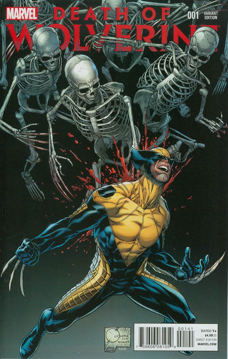Death Of Wolverine #1 Cover H Incentive Joe Quesada Color Variant Cover