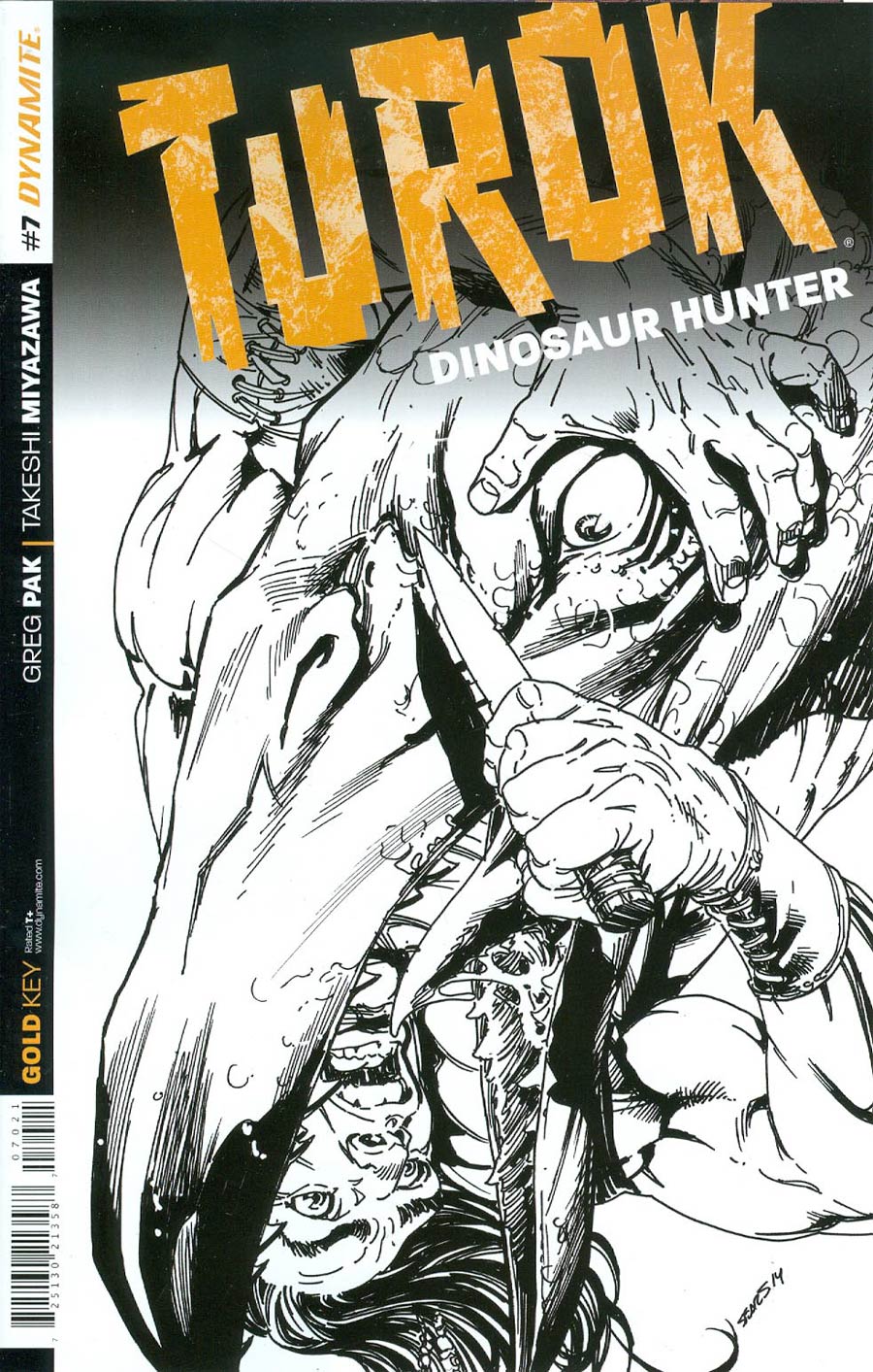 Turok Dinosaur Hunter Vol 2 #7 Cover C Incentive Bart Sears Black & White Cover