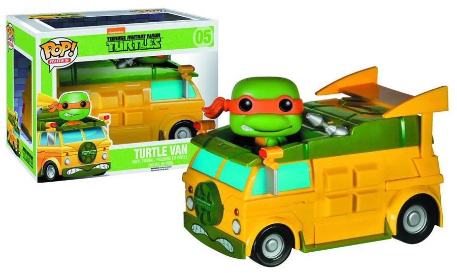 POP Rides 05 Teenage Mutant Ninja Turtles Turtle Van With Michelangelo Pizza Vinyl Figure