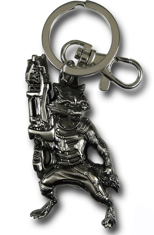 Guardians Of The Galaxy Pewter Keyring - Rocket Raccoon