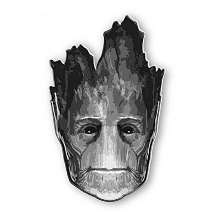 Guardians Of The Galaxy Pewter Label Pin - Groot Head