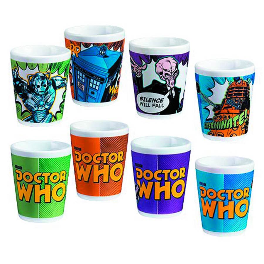 Doctor Who 4-Piece Ceramic Shot Glasses