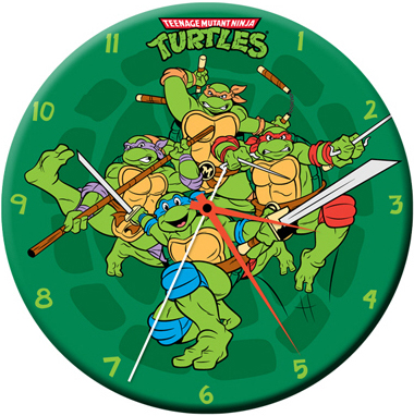 Teenage Mutant Ninja Turtles 13.5 Cordless Wood Wall Clock