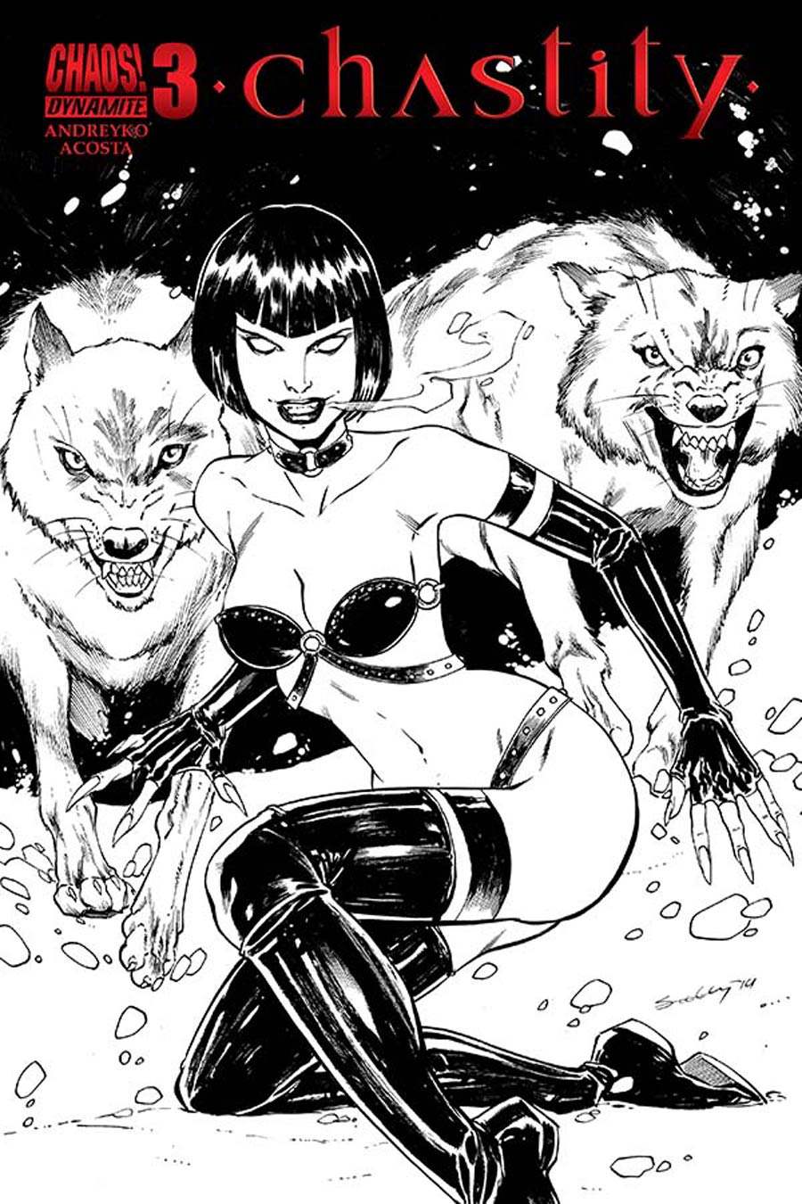 Chastity #3 Cover D Incentive Tim Seeley Black & White Cover
