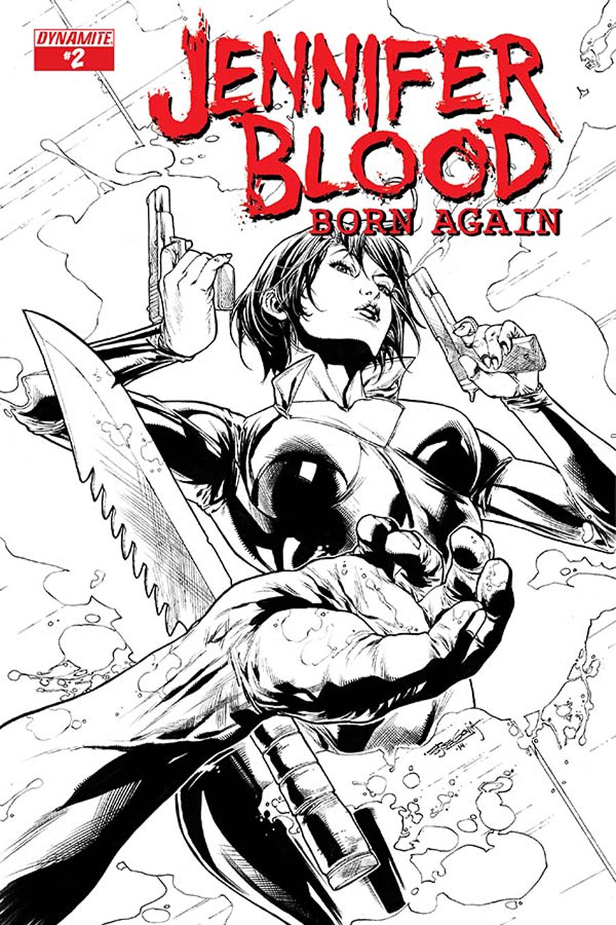 Jennifer Blood Born Again #2 Cover B Incentive Stephen Segovia Black & White Cover