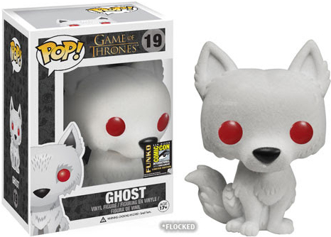 POP Television Game Of Thrones 19 Ghost Flocked SDCC 2014 Exclusive Vinyl Figure
