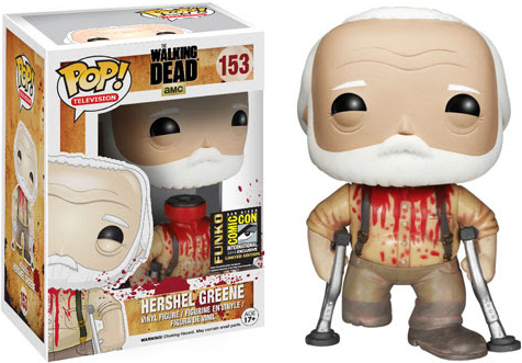 POP Television The Walking Dead 153 Hershel Greene Removable Head SDCC 2014 Exclusive Vinyl Figure