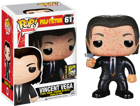 POP Movies 61 Pulp Fiction Vincent Vega Blood Splattered SDCC 2014 Exclusive Vinyl Figure