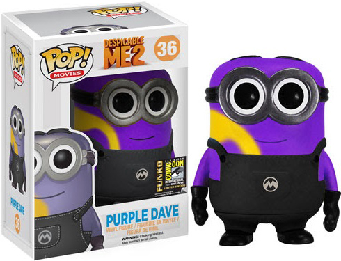 POP Movies 36 Despicable Me 2 Dave With Purple Disguise SDCC 2014 Exclusive Vinyl Figure