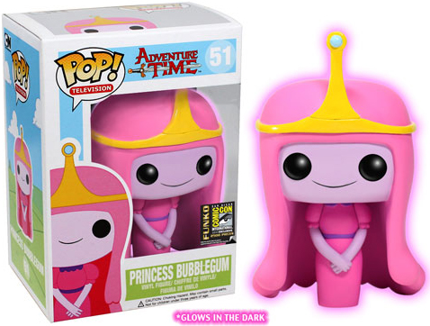 POP Television 51 Adventure Time Princess Bubblegum Glow-In-The-Dark SDCC 2014 Exclusive Vinyl Figure