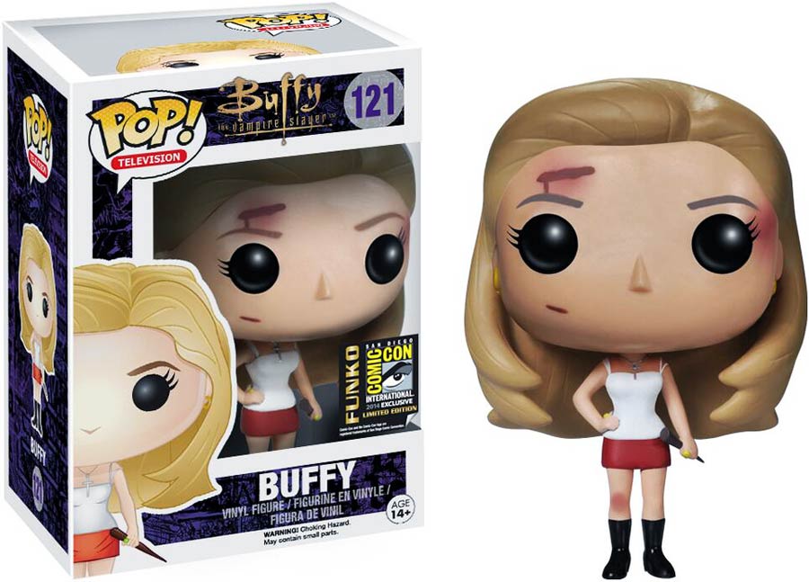 POP Television 121 Buffy The Vampire Slayer Buffy Battle Worn SDCC 2014 Exclusive Vinyl Figure