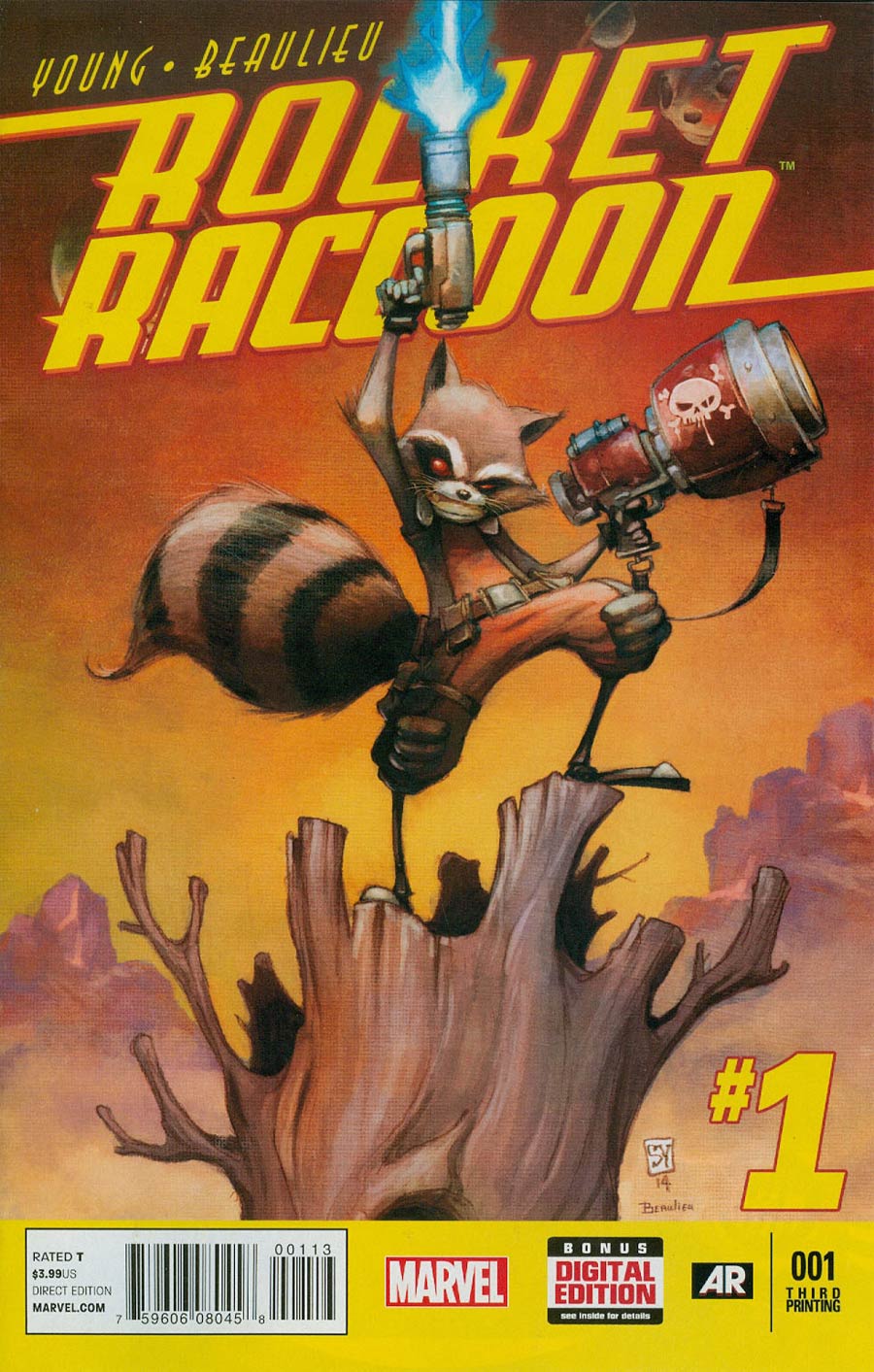 Rocket Raccoon Vol 2 #1 Cover L 3rd Ptg Skottie Young Variant Cover