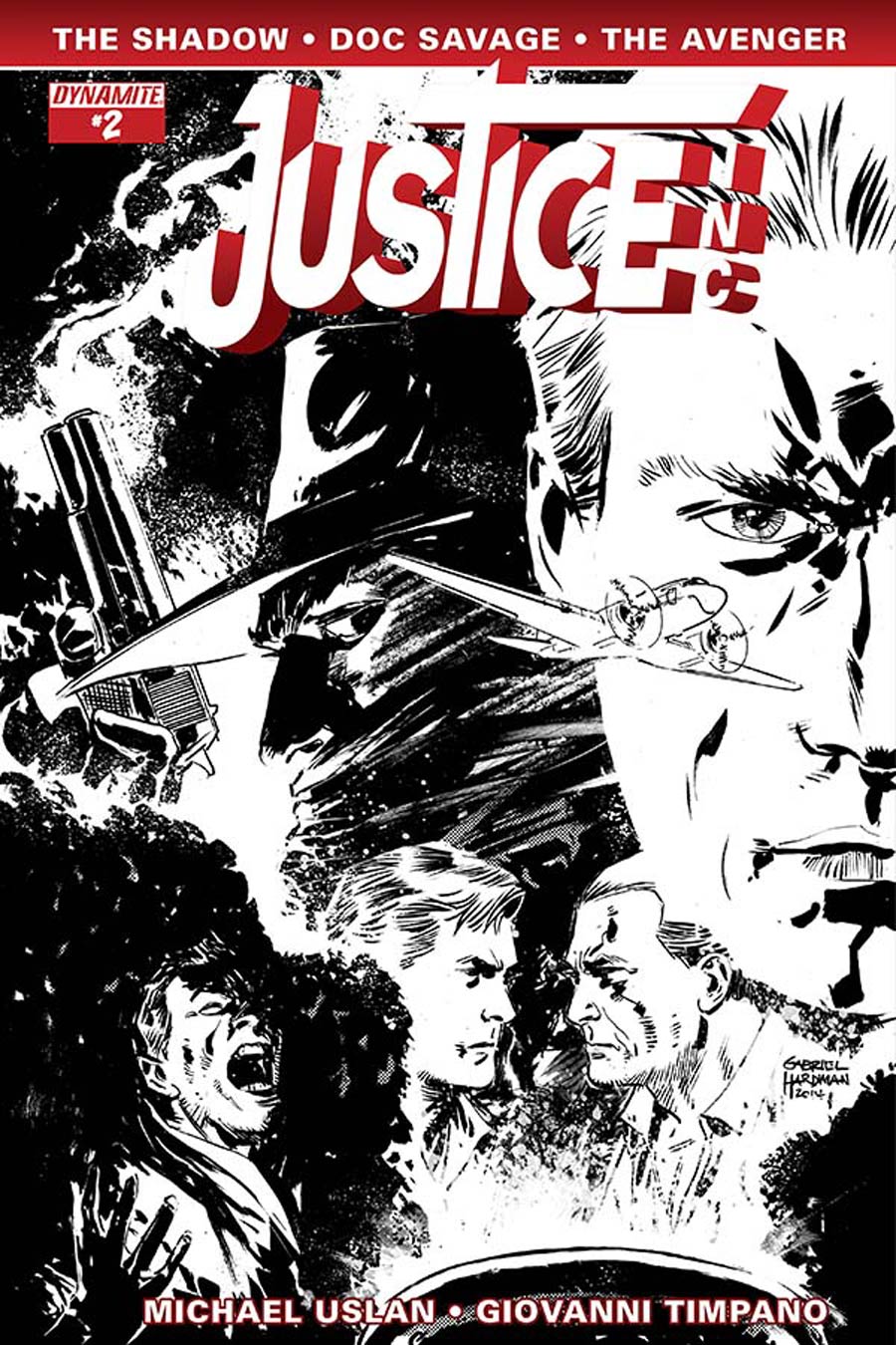 Justice Inc Vol 3 #2 Cover E Incentive Gabriel Hardman Black & White Cover