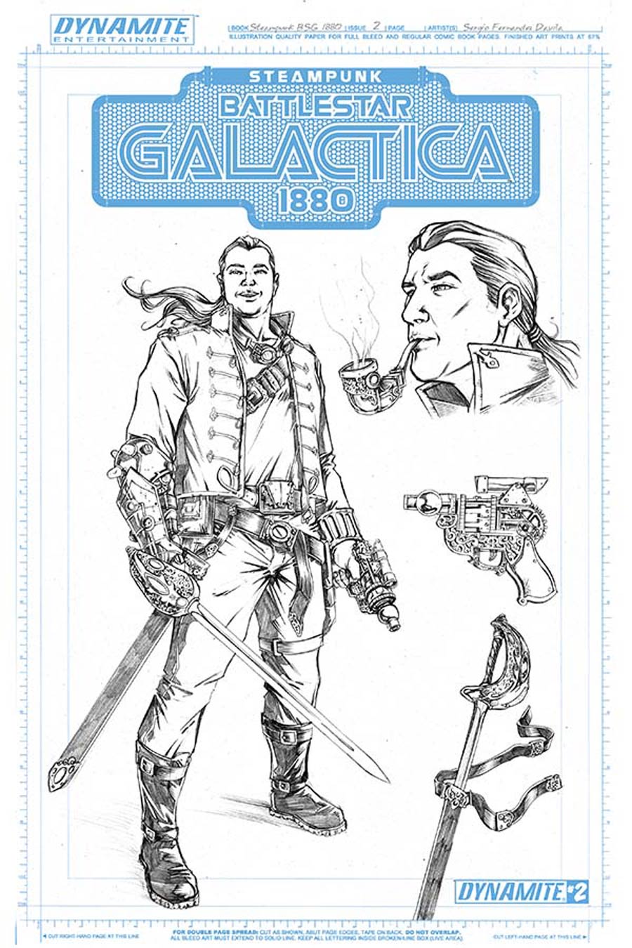 Steampunk Battlestar Galactica 1880 #2 Cover B Incentive Starbuck Concept Art Variant Cover
