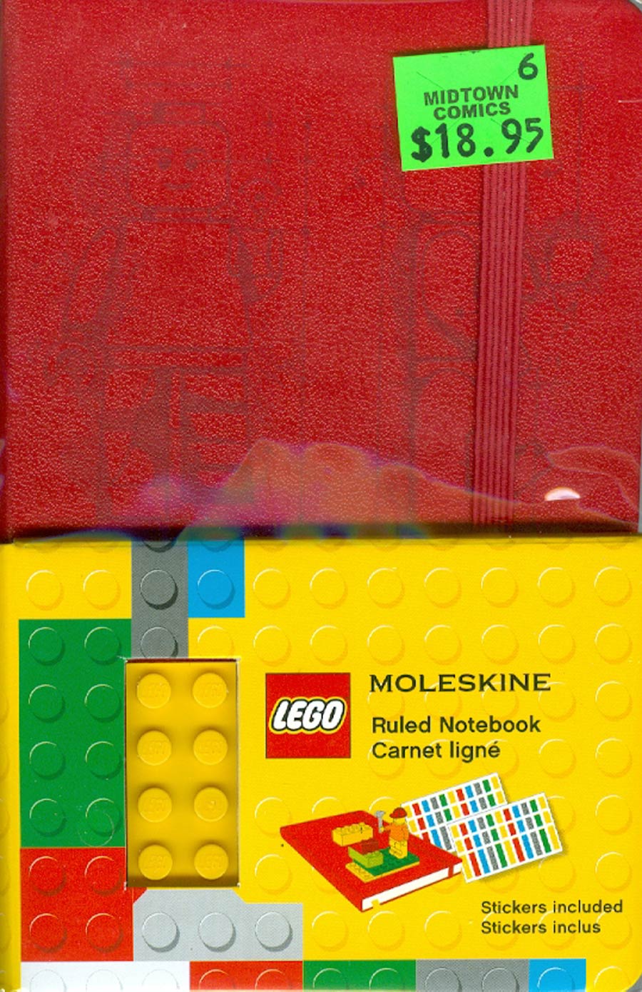 LEGO limited Edition 3.5x5.5-inch Ruled Notebook Red HC