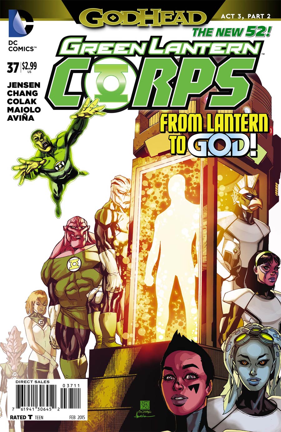Green Lantern Corps Vol 3 #37 Cover A Regular Bernard Chang Cover (Godhead Act 3 Part 2)