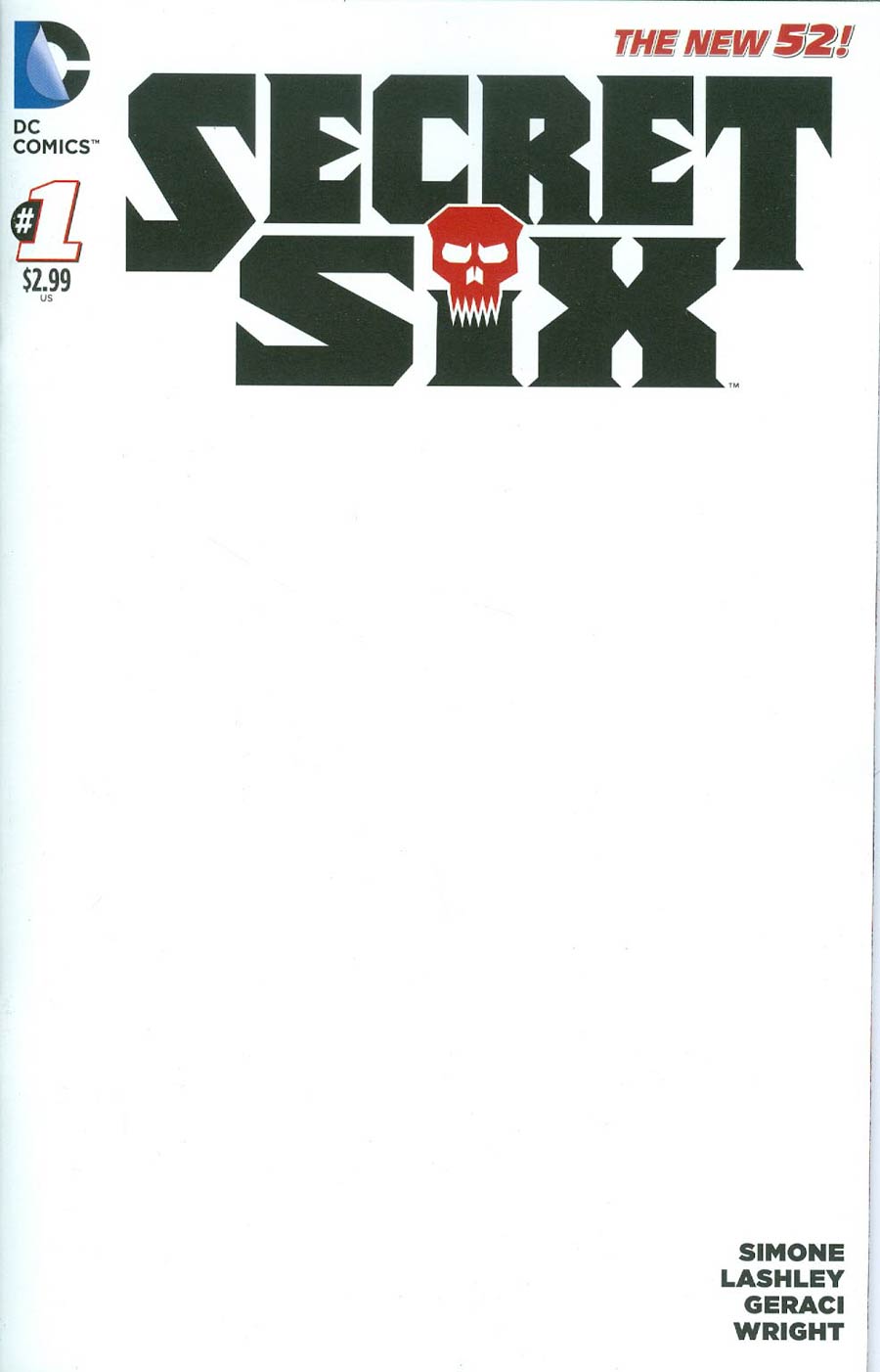 Secret Six Vol 4 #1 Cover B Variant Blank Cover