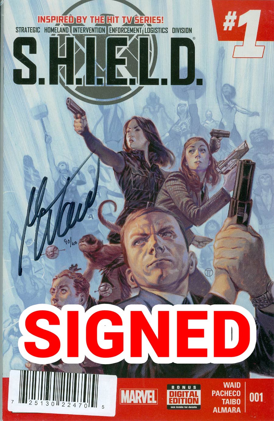 S.H.I.E.L.D. Vol 4 #1 Cover N DF Signed By Mark Waid