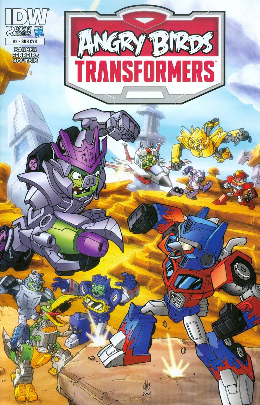 Angry Birds Transformers #2 Cover B Variant Casey W Coller Subscription Cover