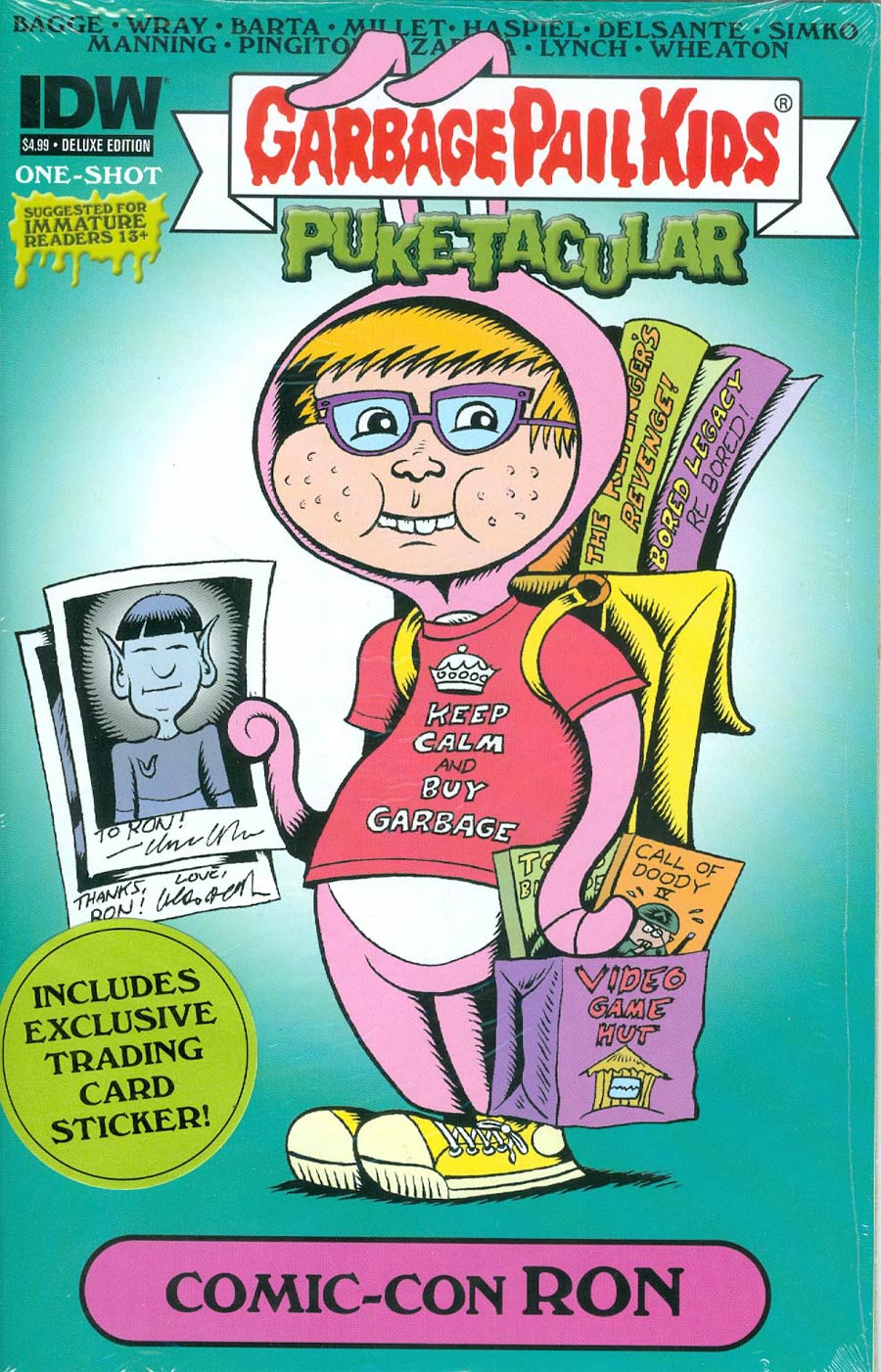 Garbage Pail Kids Comic Book Puke-Tacular #1 Cover D Deluxe Peter Bagged Edition With Polybag
